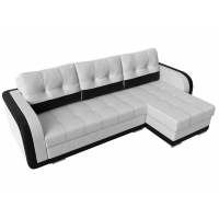Угловой диван Марсель (экокожа белый чёрный) - Изображение 5